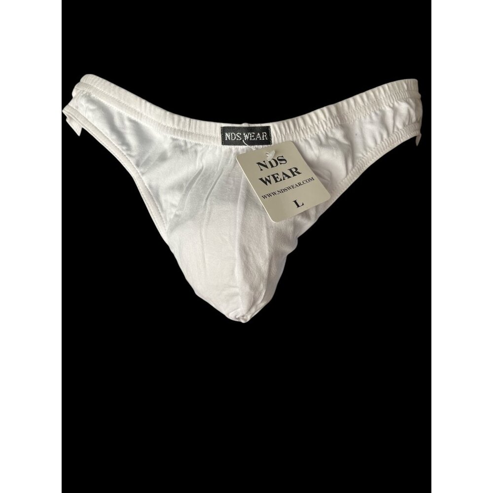 NDS Wear Mens Pouch Bikini Underwear Set of 3 Large 95% Cotton 5% Spandex White